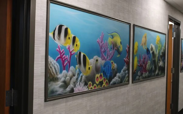 Children Dentistry Hallway Underwater Fish Wall Art