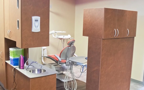 Pediatric Dental Operatory Red Chair